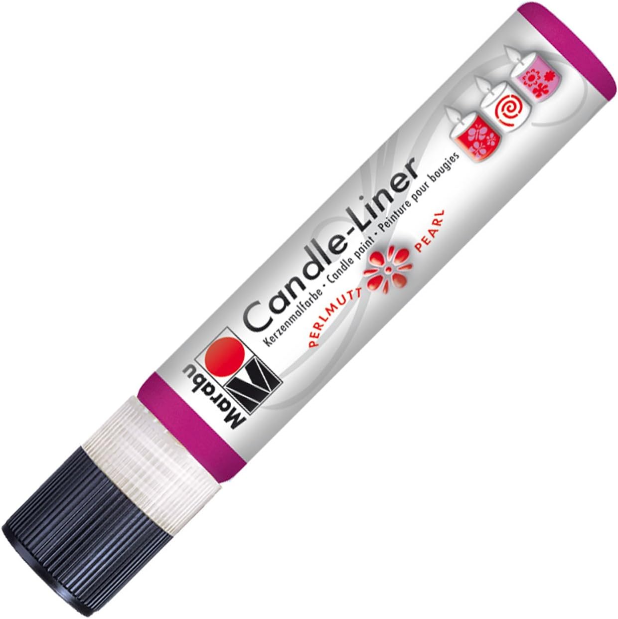 Marabu 18050009211, Candle Liner Purple, Candle Pen, Creamy, Soft Wax Paint, Water-based, Lightfast, Odourless, Weatherproof - Image 3