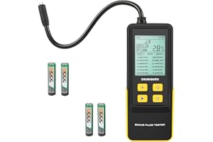 DUOYI Brake Fluid Tester Automotive Brake Fluid Detector DOT3/DOT4/DOT5.1 Brake Fluid Moisture Tester High Precision Brake Fluid Liquid Tester,Auto Brake Diagnostic Testing Tool Brake Fluid Content Tester