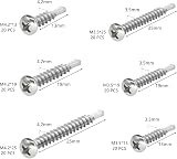DDHOMIN 120 PCS Self-Drilling Screws Round Head M3.5 & M4.2 Stainless Steel view 2