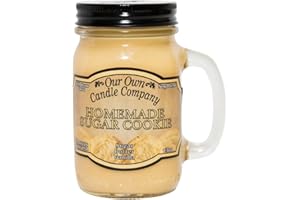 Our Own Candle Company Homemade Sugar Cookie Scented Mason Jar Candle, 100 Hour Burn Time, Made in The USA - 13 Ounces