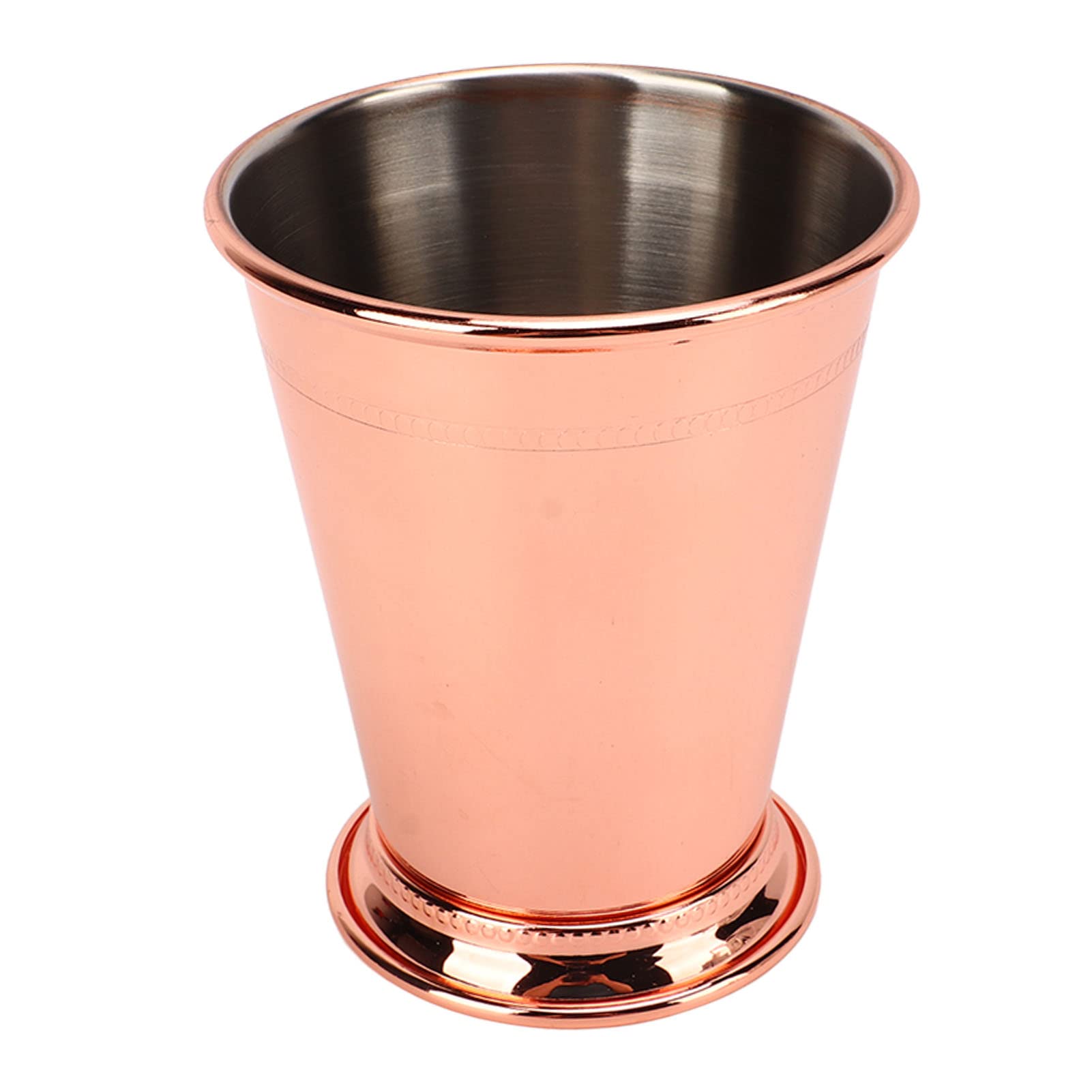 Julep Cup, Copper Moscow Mule Mint Julep Cup Tumbler Set Copper Mug Hammered Copper Moscow Mule Mint Julep Cup for Serving Mint Julep Cup(Rose Gold)