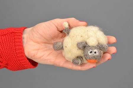 Imán para refrigerador de fieltro de lana Oveja: Amazon.es ...