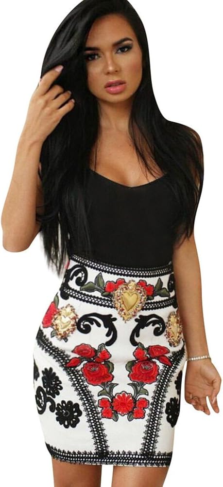 DongDong✫Sexy Sling Bag Hip Dress,Women Patchwork Print Bandage Cocktail Condole Evening Dress