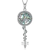 Peireara Sigil of Lilith Necklace for Women 925 Sterling Silver Lilith Pendant Necklace Pagan Mythology Amulet Jewelry Gift for Women