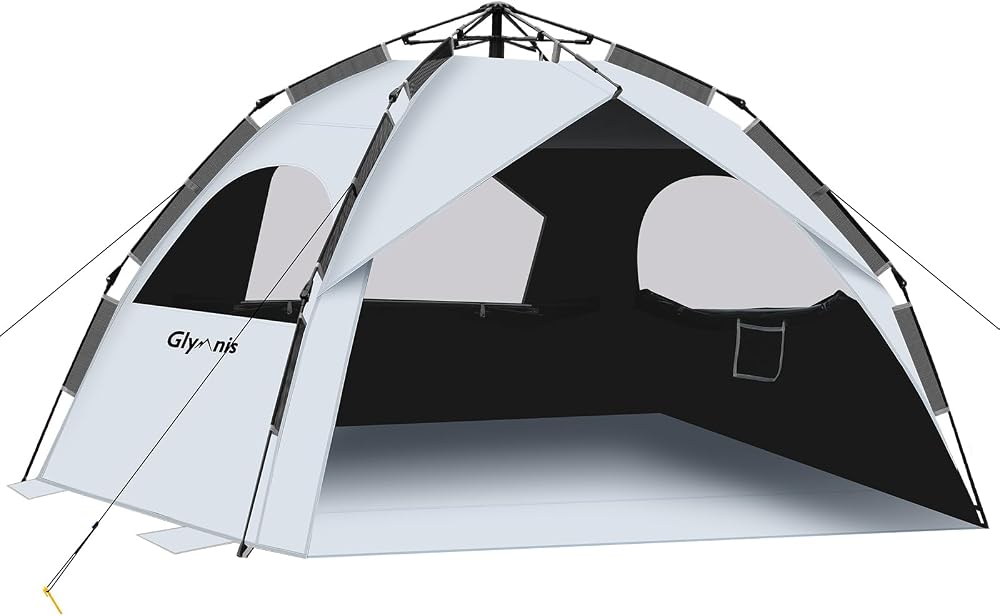 Glymnis Pop Up Beach Tent Large 4-6 Person Instant Sun Shelter UV 50+