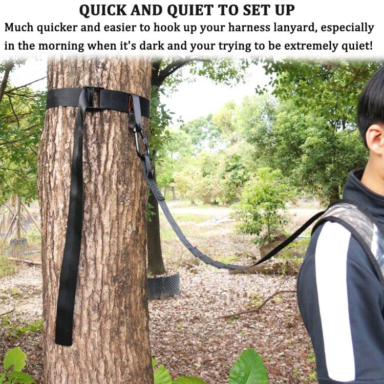 Boaton Fall Protection Tree Strap, Quick and Quiet Set Up to Tree Stand