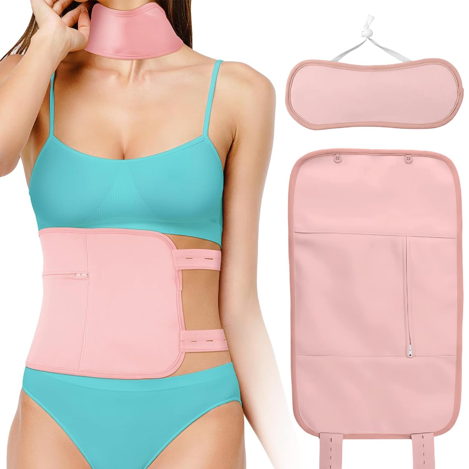 AOOTUERL Castor Oil Pack, Reusable Castor Oil Wrap for Waist and Neck, Castor Oil Wrap Pack for Liver Detox, Aid Sleep and Abdominal Muscles to Improve Circulation Digestion