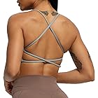 Aoxjox Women's Workout Sports Bras Hilary Mesh Fitness Training High