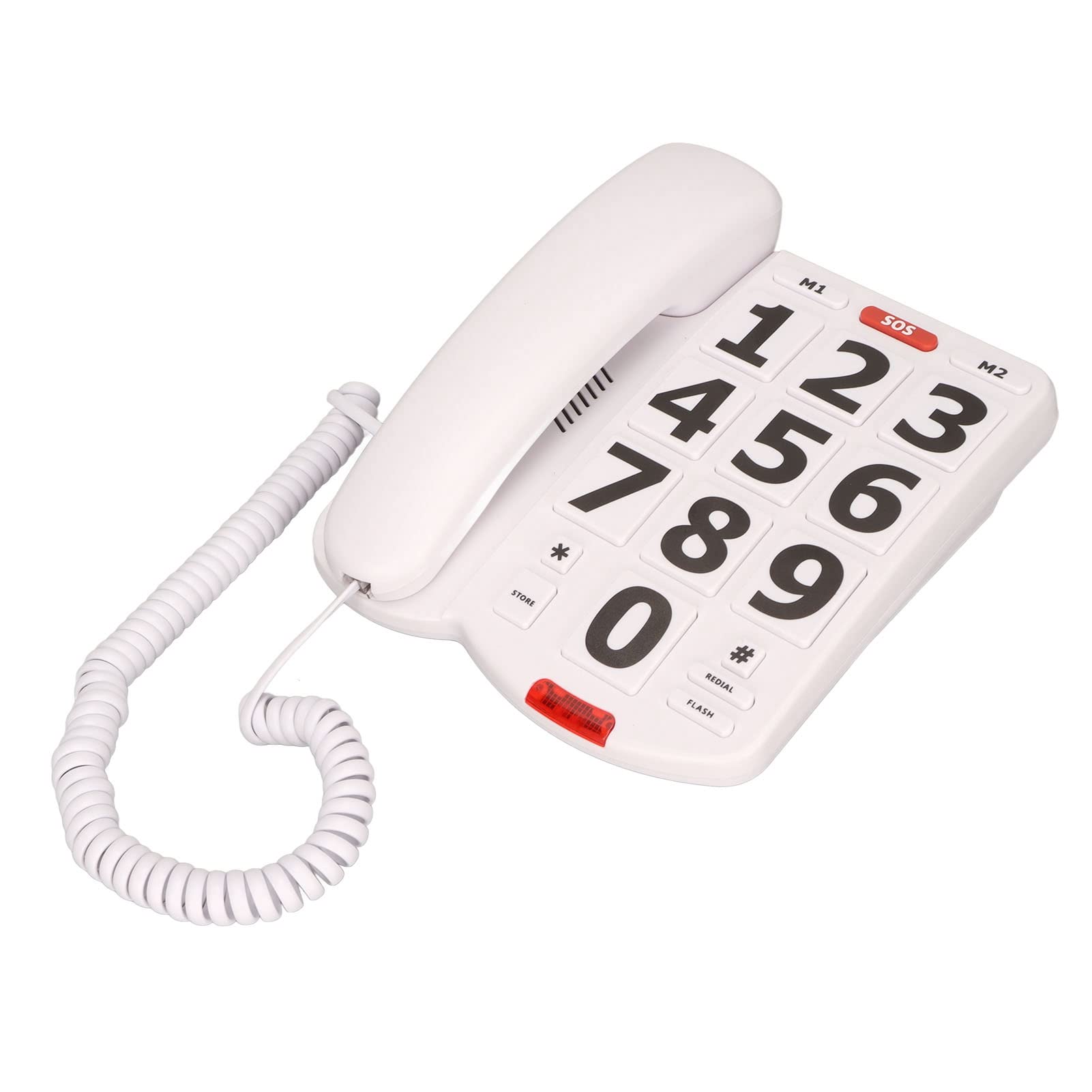 Bewinner Big Button Phone for Seniors, Adjustable Lound Volume Corded Phone for Hearing and Visually Impaired Seniors, Landline Telephone with Speaker, Memory, Quick Redialing