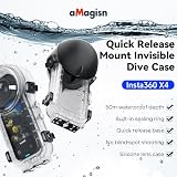 Tuvzylory Invisible Dive Case for Insta360 X4 50m Waterproof Quick Release view 3