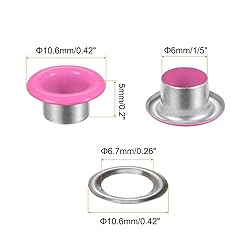HARFINGTON 200 Set Color Round Grommets 6mm