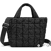 WESTBRONCO Mini Puffer Bag Quilted Crossbody Bags for Women Small Puffy Purse Nylon Shoulder Handbag with Adjustable Strap