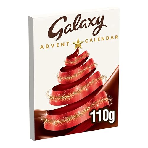 Galaxy Milk Chocolate Advent Calendar, 110g, Ideal for Christmas Chocolate Gift Box, or Snacks