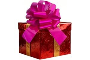 AIDWEY 12 Inch Big Pink Gift Bow - Large Present Bow for Gift Wrapping- Christmas Bow for Christmas Decoration, Wreath, Tree Topper, Bike, Birthday, Wedding, Anniversary, Party and Outdoor Decoration.