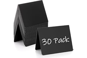 Tosnail 30 Pack 4 x 3 Inches Mini Chalkboard Signs, Food Labels, Retail Display, Small Chalkboard Labels for Retail Display, 
