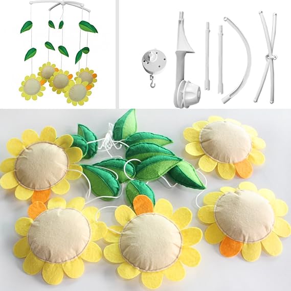 sunflower baby mobile