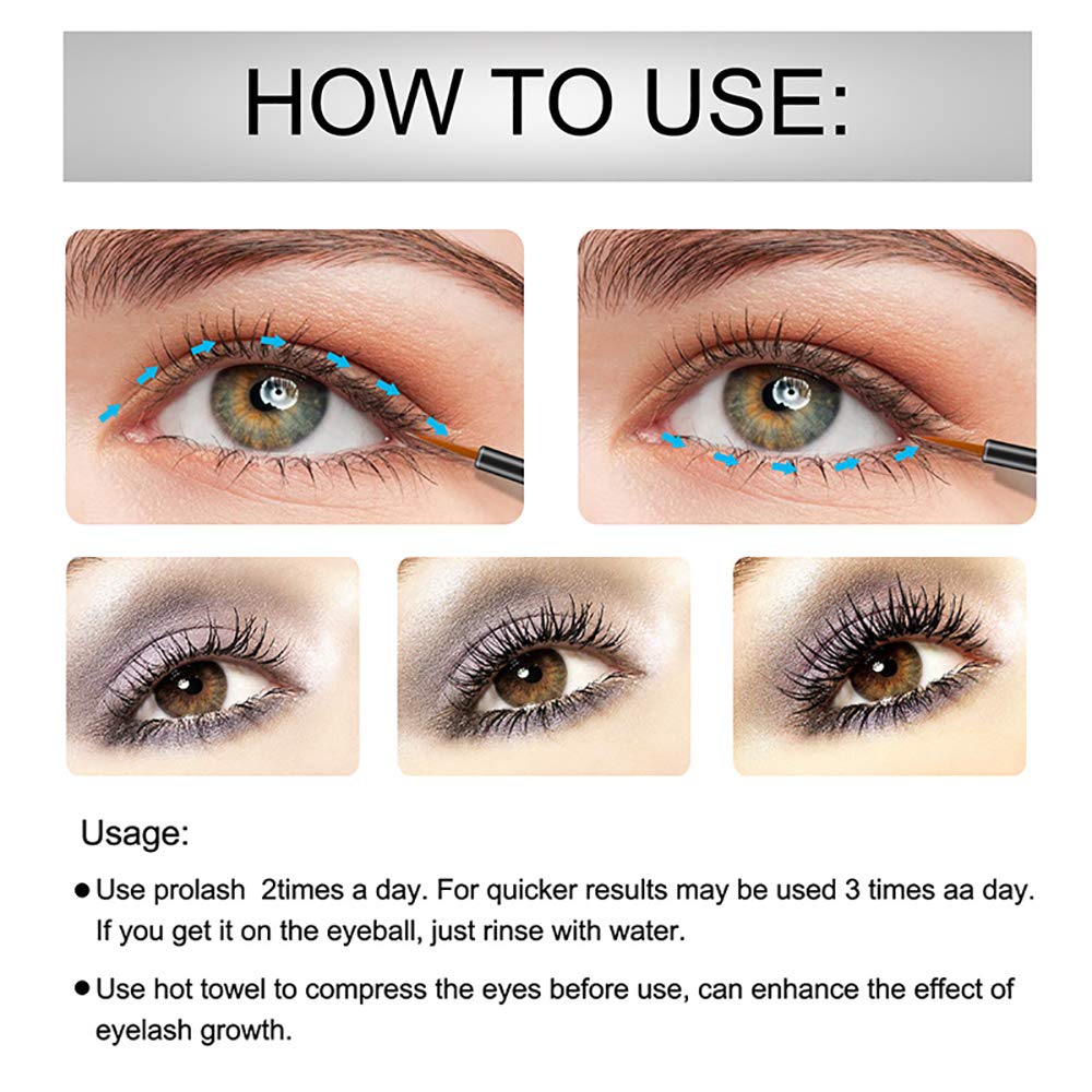 Eyebrow Eyelash Growth Serum -Lash Enhancer Boost Brow Serum for Longer Thicker Fuller Lashes Eyebrows
