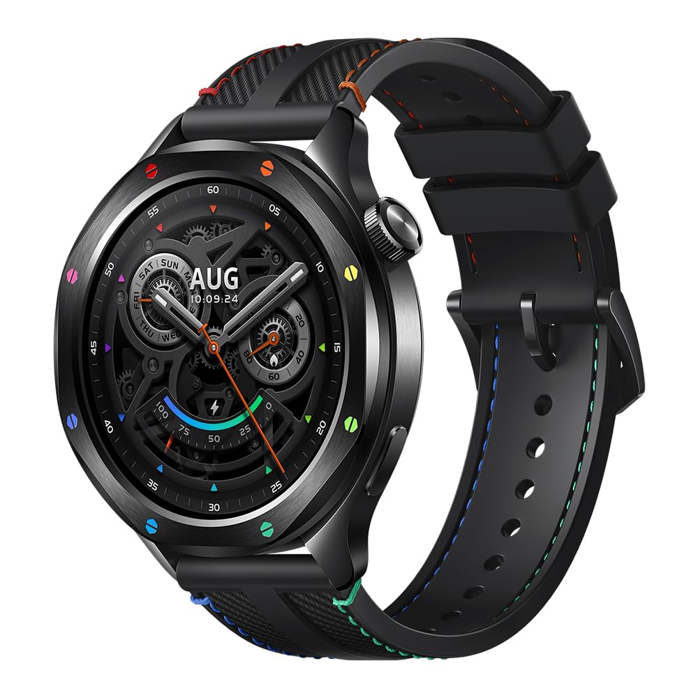 XIAOMI Watch S4 Smartwatch, Running Watch, Fitness Tracker, 1.43 AMOLED, 15 days battery life, Bluetooth calling, 150+ sports modes, dual-band GPS, NFC, Android & iOS, Rainbow