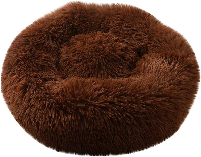 Pikolai Calming Bed for Cats Dogs Washable, Cozy Pet Beds Fur Donut Cuddler Puppy Kitten Bed Indoors Self Warming Doggy Bed,Mini Medium Large Sized Multiple Colors