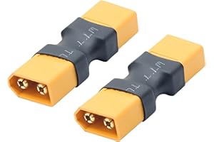 MAIXBOMR XT60 Male to Male Connector Adapter, XT60 Connector No Wire Adapter Converter for RC Lipo Battery Drone Toy Car etc(2Pcs)