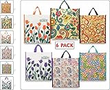 Cotton shopping bags by Double R Bags (Medium Reusable Grocery Bags)-(Pack of 6)