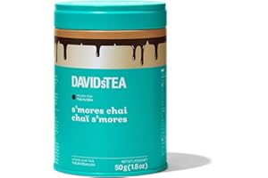 DAVIDsTEA S’mores Chai Tea – Loose Leaf Tea - Dessert‑Style Pu’erh Blend with Marshmallow, Chocolate & Cinnamon – 50g Iconic 