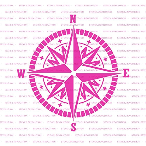 Compass Stencil Template - Reusable Stencil with Multiple Sizes Available