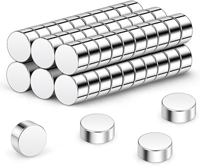 Wukong N45 Tiny Magnets 2x1mm 60 Pack Small Round Magnets for Crafts