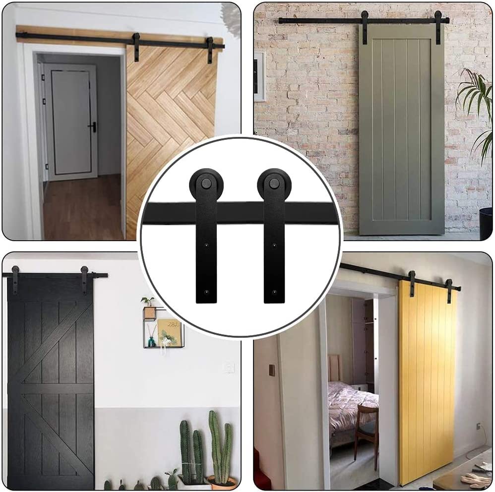 9FT/274cm Sliding Door Hardware Sliding Track Barn Door Kit for Single Barn Door