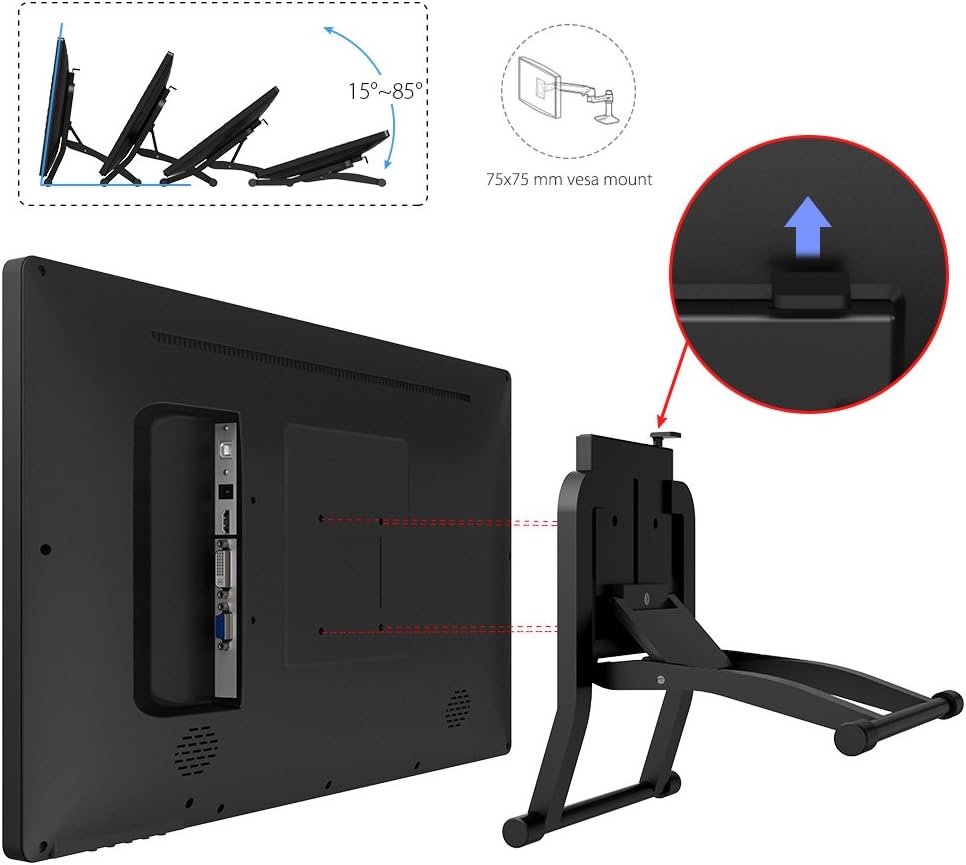 XP-PEN Artist22E Pro Drawing Pen Display Graphic Monitor IPS Monitor 8192 Level Pen Pressure Drawing Pen Tablet Dual Monitor with 16 Express Keys and Adjustable Stand 21.5 Inch: Computers & Accessories