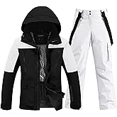 Men's Ski Suit Waterproof Snowsuits Two Piece Snowboard Jacket and Pants Set Outdoor Winter Snow Suits Windproof
