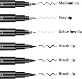 APOGO Calligraphy Pens 6 Pack Beginner Brush Pen Set Black Inks view 2