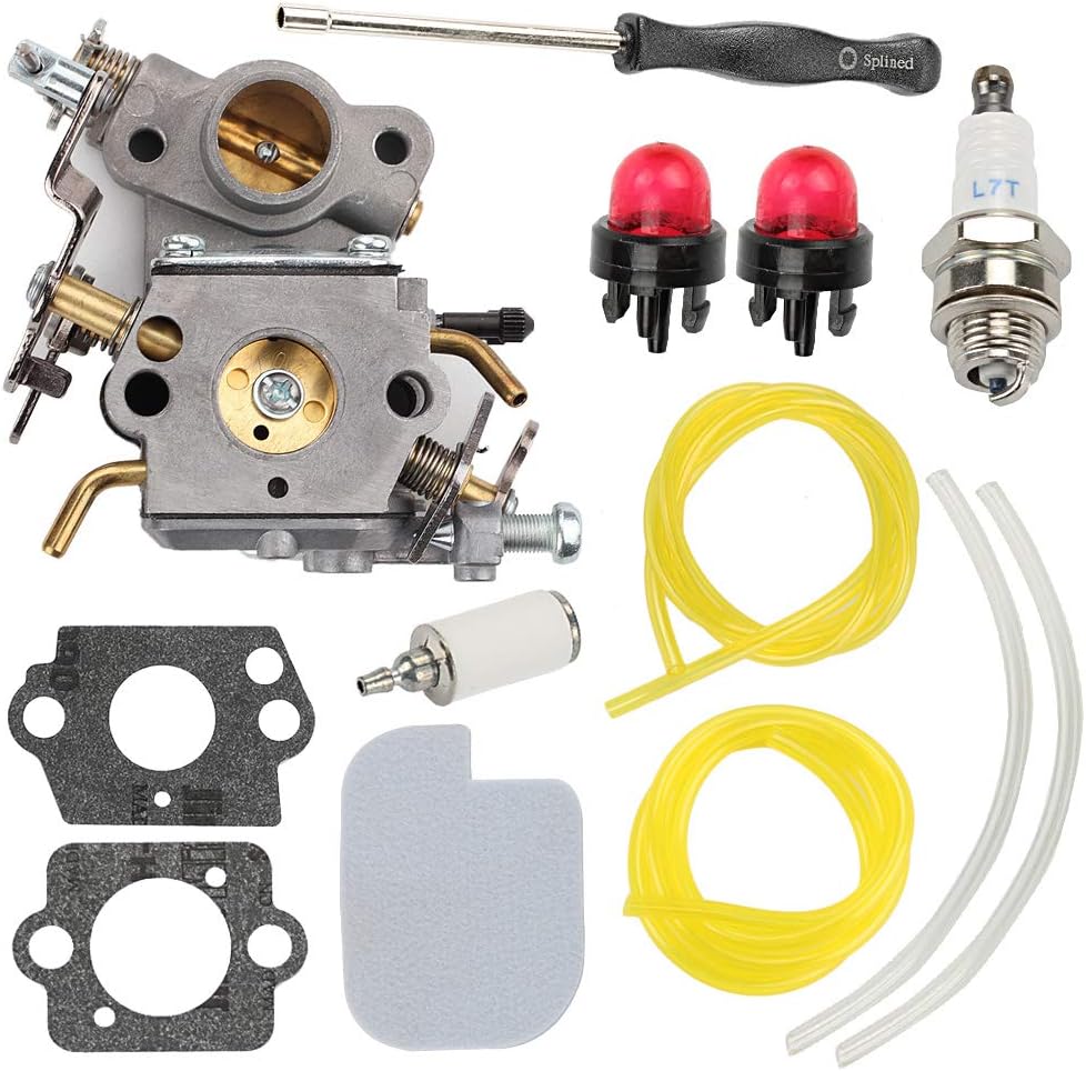 Wellsking C1M-W26C Carburetor for Poulan 545070601 P3314 P3314WS Chainsaw Craftsman PP3516 P3416 P4018 PP3816 PP4218 P4018AV PPB4018 ZAMA Carb Gas Chainsaw with Air Filter