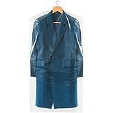 60-Pack Dry Cleaning Bags for Clothes 40-Inch Long - Clear Plastic Garment Bags for Hanging Clothes, Dry Cleaner Plastic Clothing Cover for Suits, Coat, Shirt, & Pants