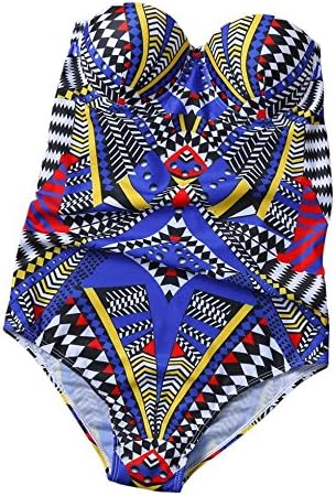 Bikini Swimwear Swimsuit Women One Piece Underwire High Waist Push up Monokini Bathing Suit (Multicolor, M)