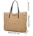 Molodo Summer Straw Handbags Top Handle Crossbody Shoulder Satchels Tote Beach Purse Bags (Light-coffee1)