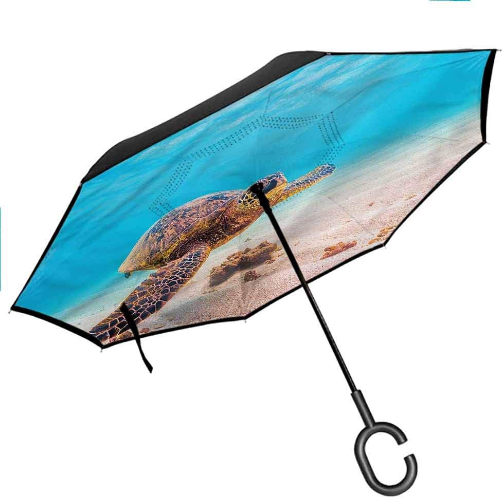 Kgblfd Turtle Umbrellas for Women with UV Protection, Sea