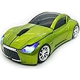 TDRTECH Wireless Car Mouse 2.4Ghz 3D DPI 1600 Cool Sport USB Gaming Mouse Mice for PC Computer Laptop Notebook Green