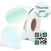 Direct Thermal Labels Stickers Round Watercolor Small Business Thermal Stickers 3Inch Multi-Purpose Thermal Sticker Labels Circle Color-Code Dot Thermal Label Printer for Barcodes Home Business 250Pcs