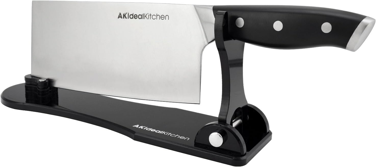 AKIdealKitchen 7 Inch Cleaver with Stand Butcher Knife