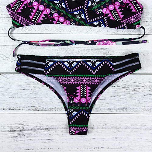 image for Dressin Women's Bohemia Push-Up Padded Bra Beach Bikini Set Swimsuit S