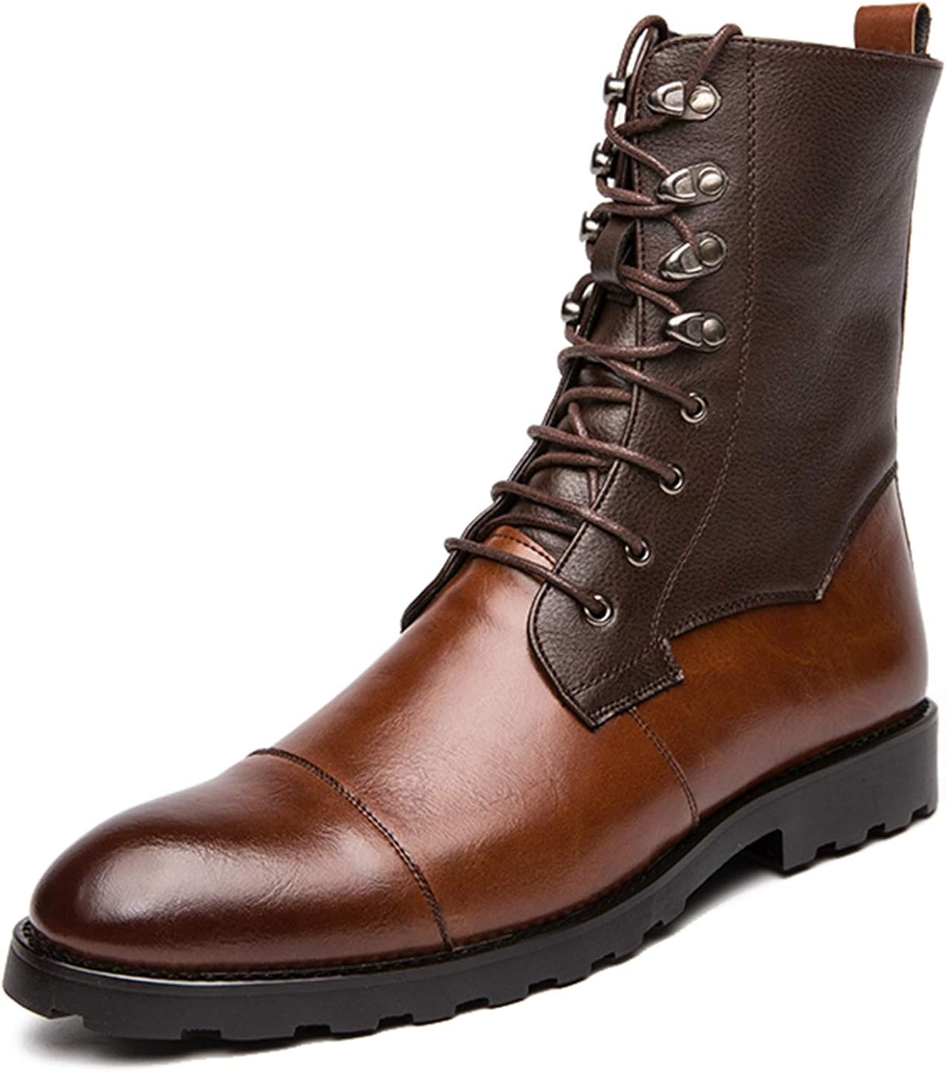 high cut leather shoes