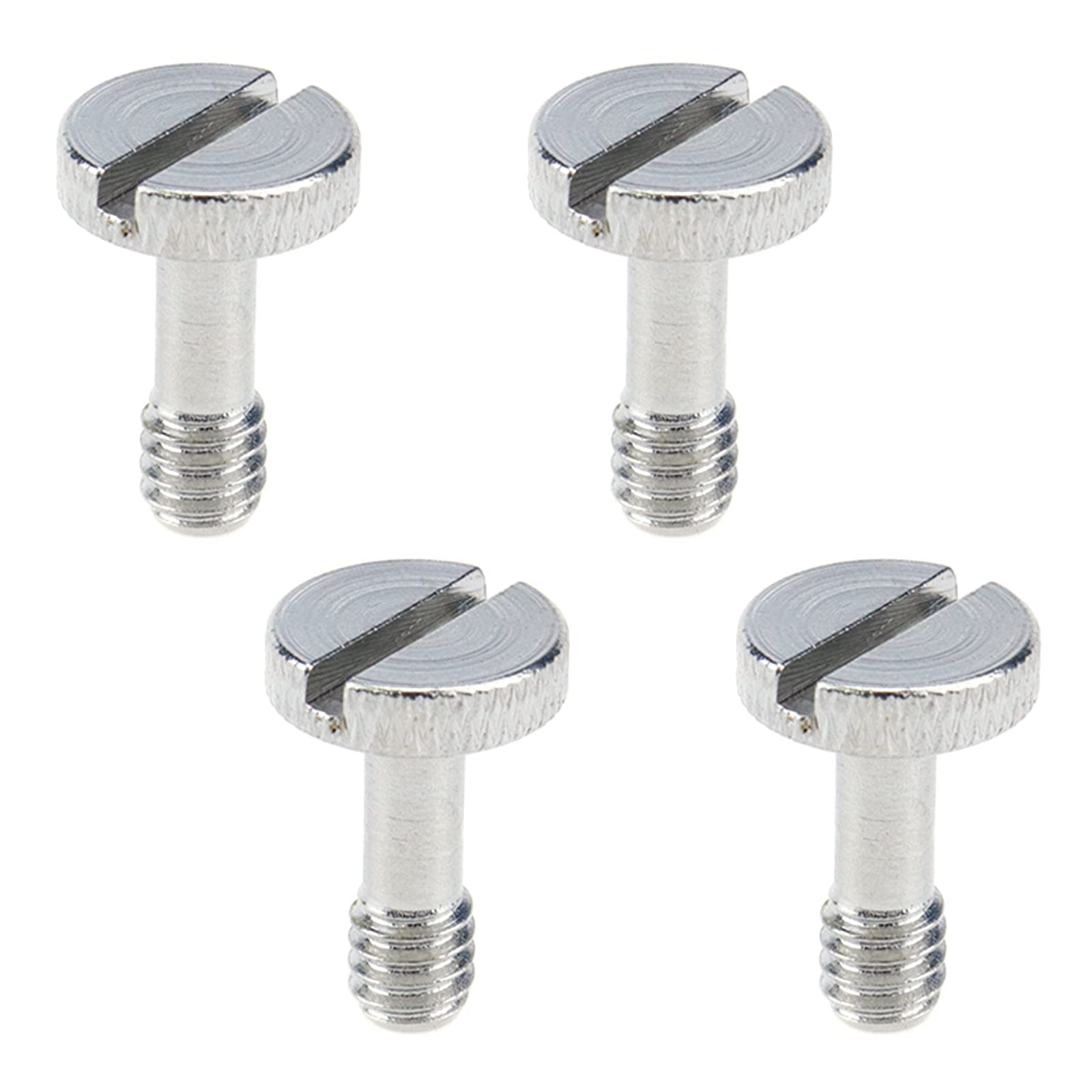 Photo 1 of MY MIRONEY 4-Pack 1/4 Inch Camera Quick Release Screw Metal Tripod Screw Adapter Connecter Slotted Screw for DSLR Camera, Type 1