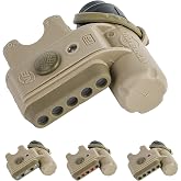 NECARL Tactical Helmet Light with Red &amp; White Task Lamp &amp; IR Strobe Beacon | 5 LED Beads Survival Signal Light with Helmet Mount Accessories for MICH/MOLLE System/Metal Surface