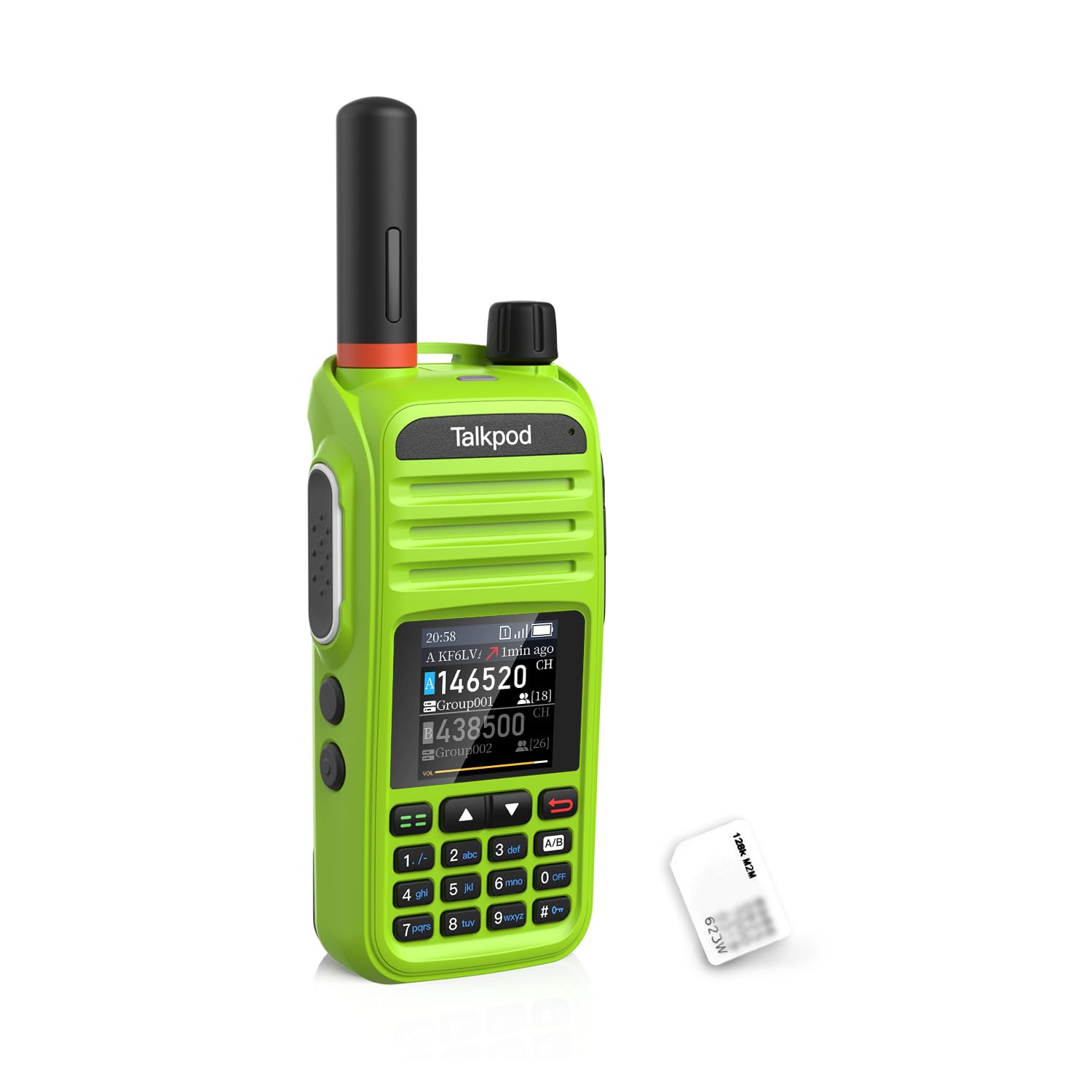 Photo 1 of Talkpod N39plus Rapid Walkie Talkie Unlimited Range, PoC Radios Nationwide PTT Two Way Radios Long Distance for Family, Logistics, Company with sim Card (Green)