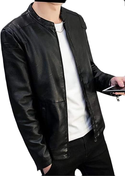 Amazon ジャンーウェ レザージャケット メンズ ライダース ライダージャケット バイクジャケット 革ジャン 立ち襟 バイクウェア 新品 メンズ アウター 防風 ビジネス 紳士 父 敬老の日 コート ジャケット 通販