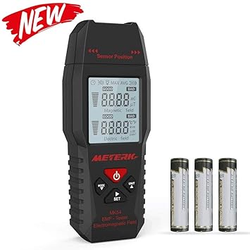 EMF Meter Meterk Strahlung Detektor digitales Strahlenmessgerät Handheld Design mit LCD- Hintergrundbeleuchtung Anzeige