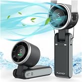 PlayHot Portable Handheld Turbo Fan, 5 Gear Wind, USB-C Rechargeable Fan, Up to 12 Working Hours, 3 IN 1 Hand Fans with Air T
