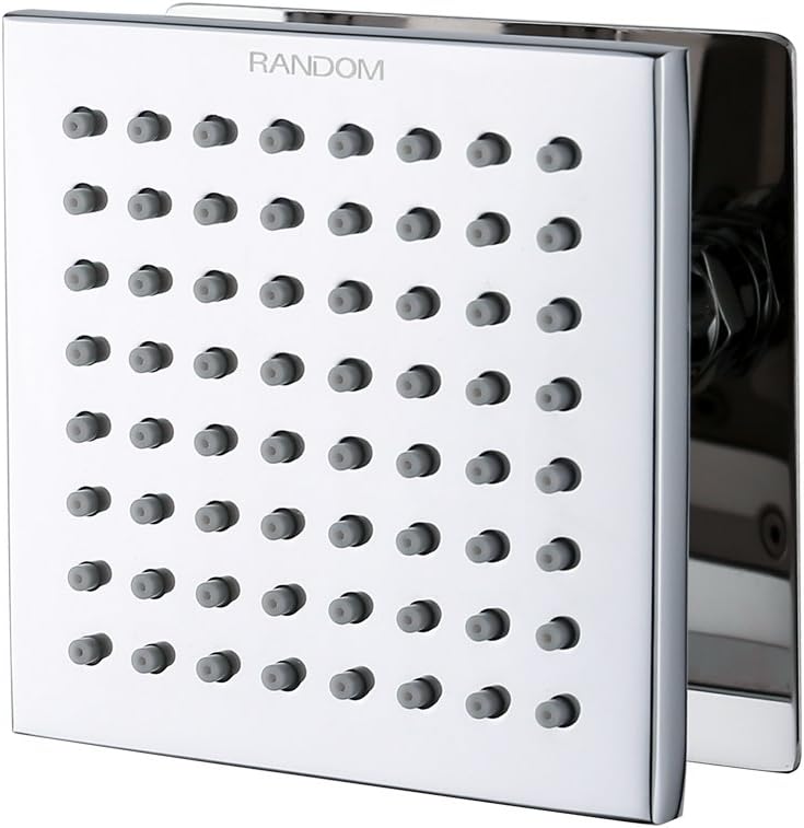 RANDOM 4 inch Shower Spa Brass Square Massage Body Jets Spray Body Shower Set,Chrome. (Chrome 1pcs)