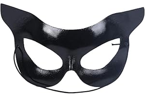 Soochat Women's Cat Mask Black Cat Mask Half Face Cat Masks Halloween Costumes masquerade Costume Party Accessory